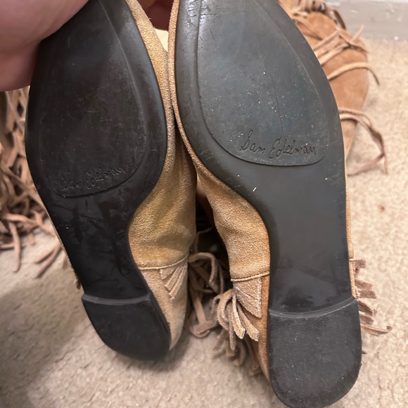 Suede Knee High Riding Style Boots "URI" Camel Womens 6 Sam Edelman Rockabilly - Picture 10 of 13